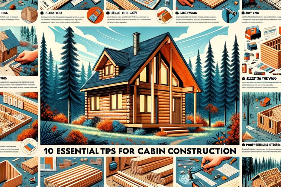 Infographic on 10 Essential Tips for DIY Cabin Construction You Should Know